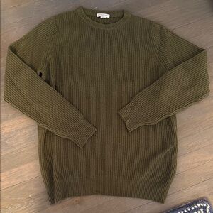 Gardenheir Olive Green Unisex Cashmere Sweater, Small